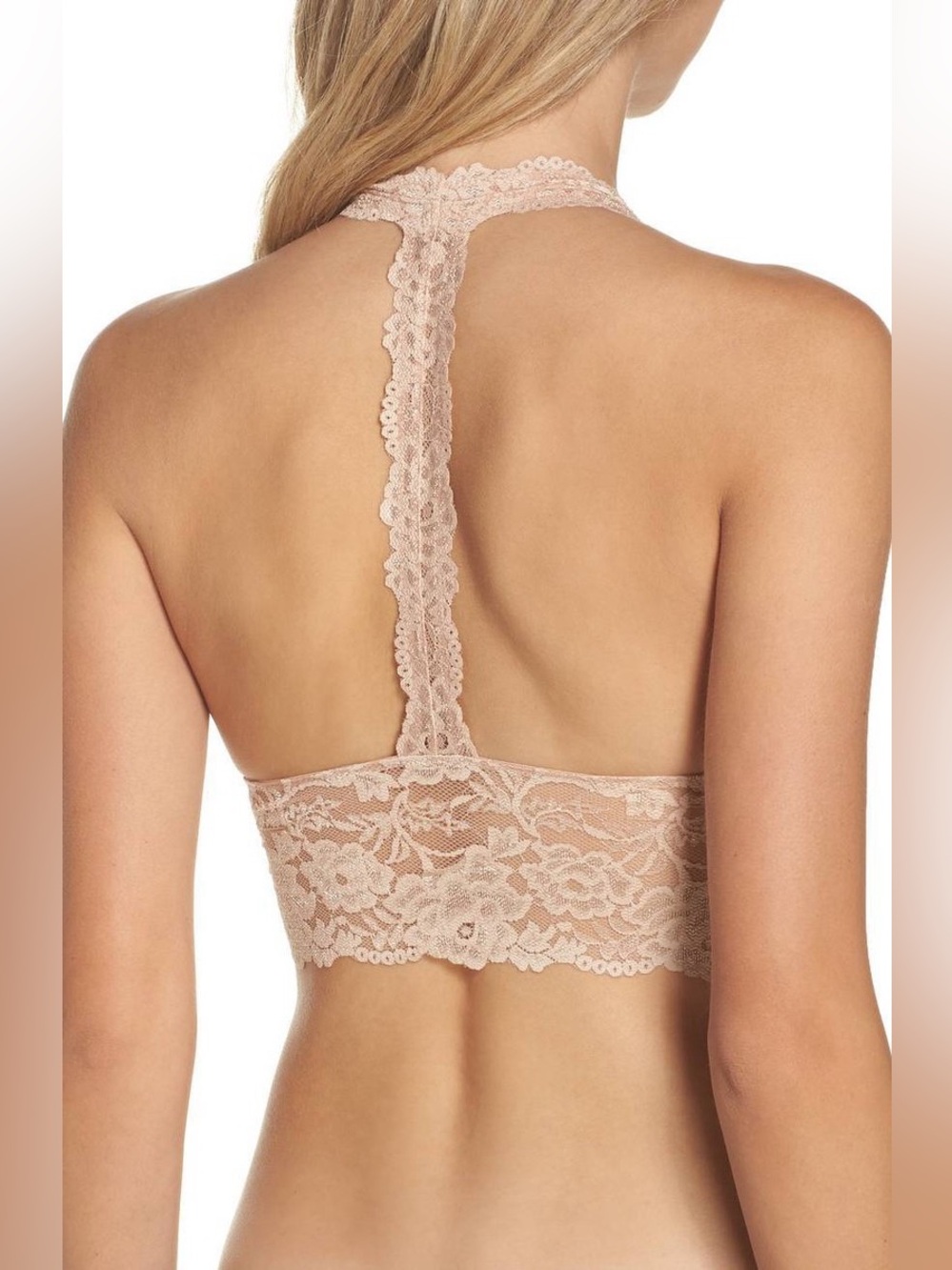 NWT INTIMATELY by FREE PEOPLE Nude The Heartbreaker Bralette Size Large